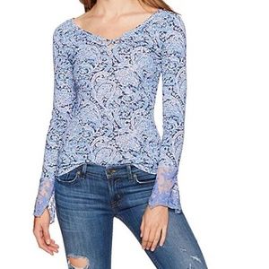 My William Rast Women's Long Sleeve Top Blue